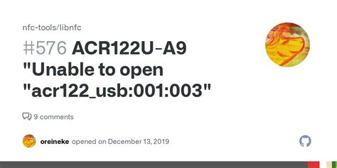 acr122u libnfc|unable to open acr122 usb.